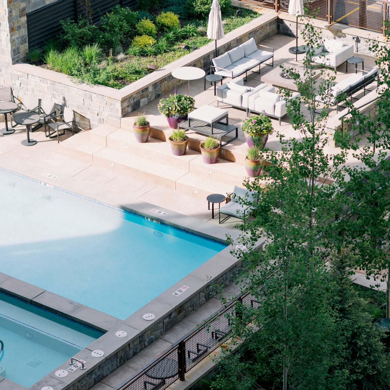 outdoor pool at limelight ketchum